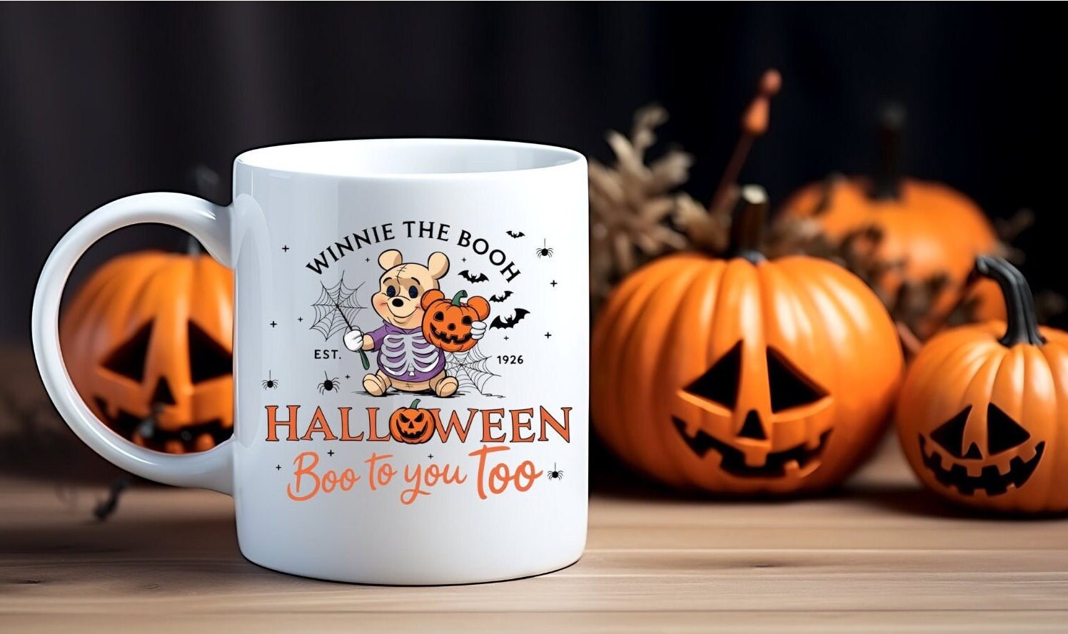 Spooky Pooh Bear Halloween PNG, JPEG, Instant Download for Festive