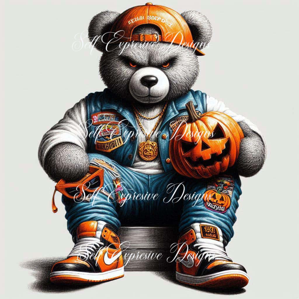 Scary Teddy Gothic Horror PNG Clipart for Halloween Printables - Etsy