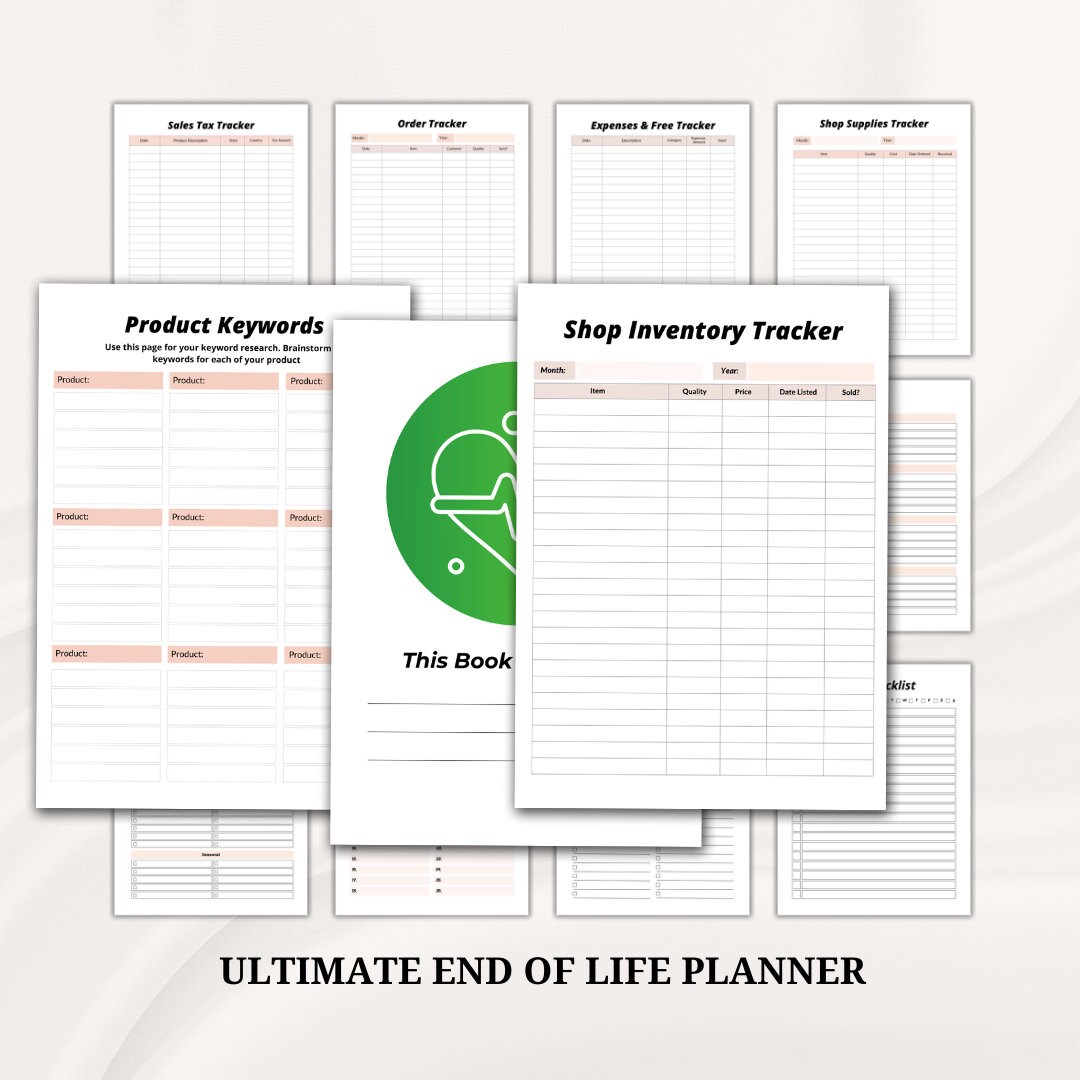 End of Life Planner for Estate and Funeral Planning, Legacy Organizer ...
