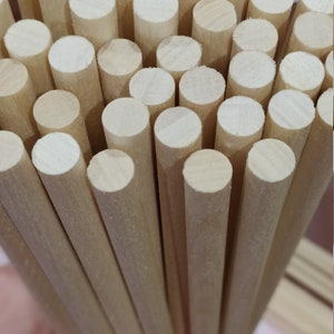 Dowel 0.39&#39;&#39; (3/8&quot;) diameter. Any length 4-20 inches. Solid hardwood stick for crafting. Wooden dowel hanger. Macrame wall hanging.