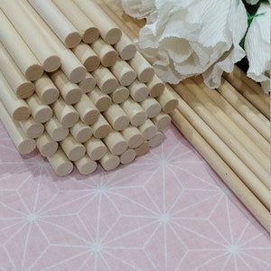 Dowel 0.47&#39;&#39; (1/2&quot;) diameter. Any length 4-20 inches. Solid hardwood stick for crafting. Wooden dowel hanger. Macrame wall hanging.