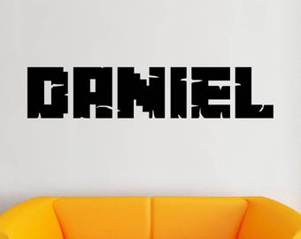 Minecraft Wall Decal Etsy -
