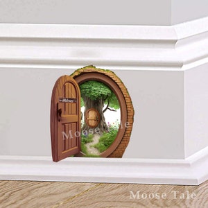 NEW Fairy Door Open Door Decal Sticker With Wonderful World Inside ...
