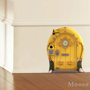 Fairy Door Decal Sticker With Wonderful World Inside Baseboard Sticker ...