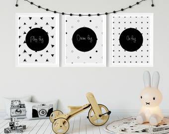 DIGITAL DOWNLOAD MONOCHROME baby decor prints