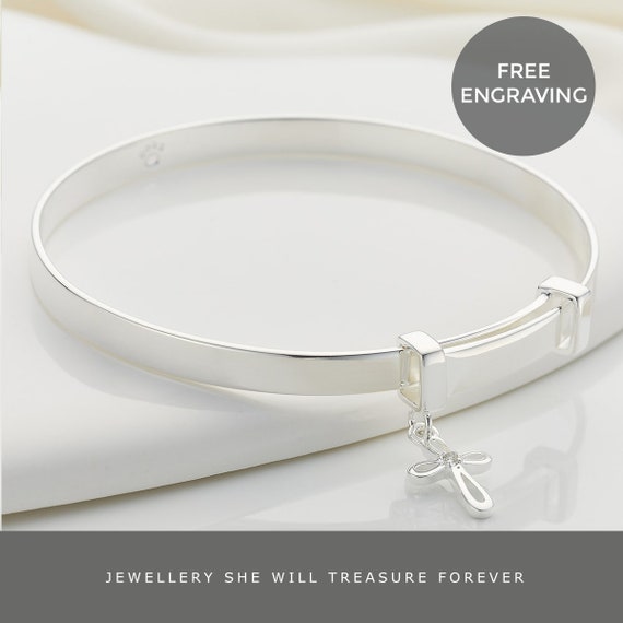 engraved christening bracelets