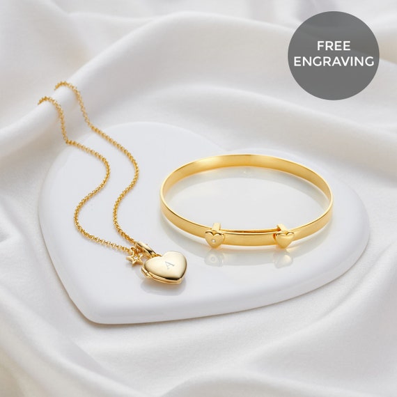 Personalised gold baby bangle hot sale