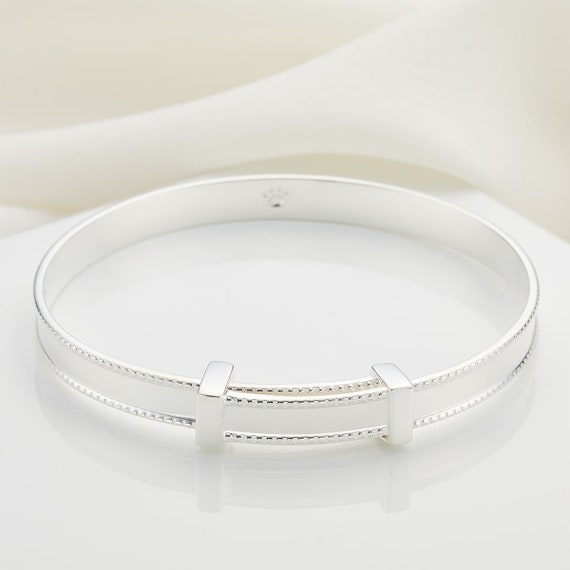 sterling silver christening bangle
