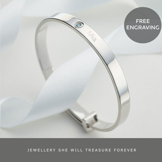 personalised christening bangle