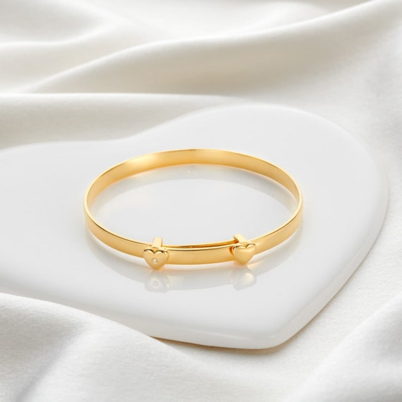 gold christening bangle