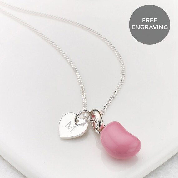 Strawberry Jelly Bean Heart Necklace 
