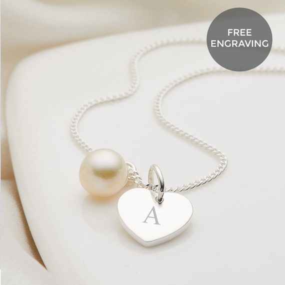 Personalised Silver Or Gold Hand And Pearl Necklace By Lily Charmed |  Classic pearl necklace, Single pearl necklace, Gemstone pendant