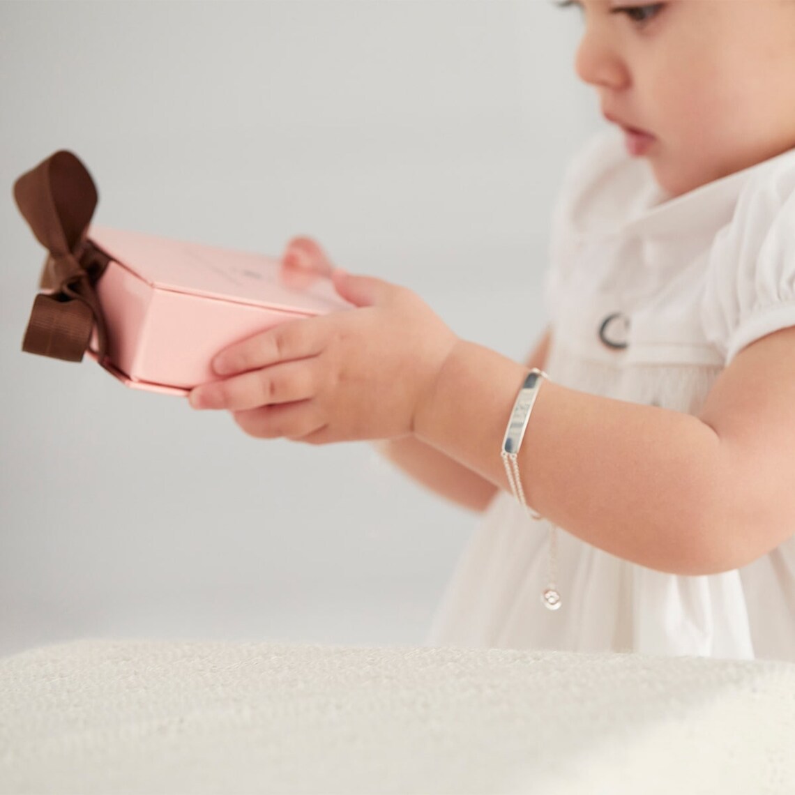 Personalised Baby's First Diamond Christening Bracelet Etsy