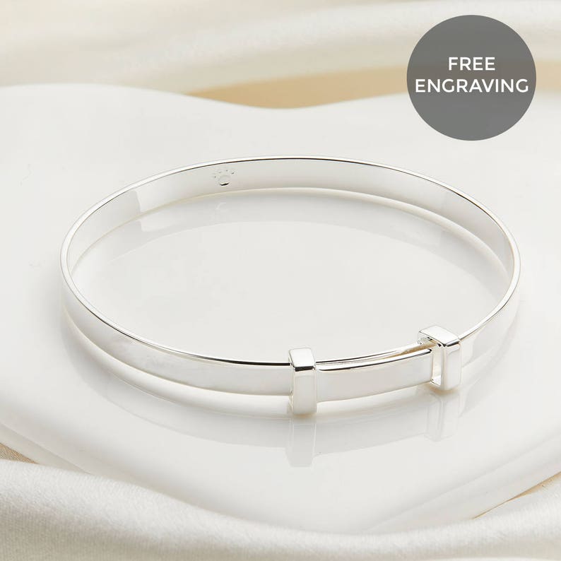 silver christening bangle