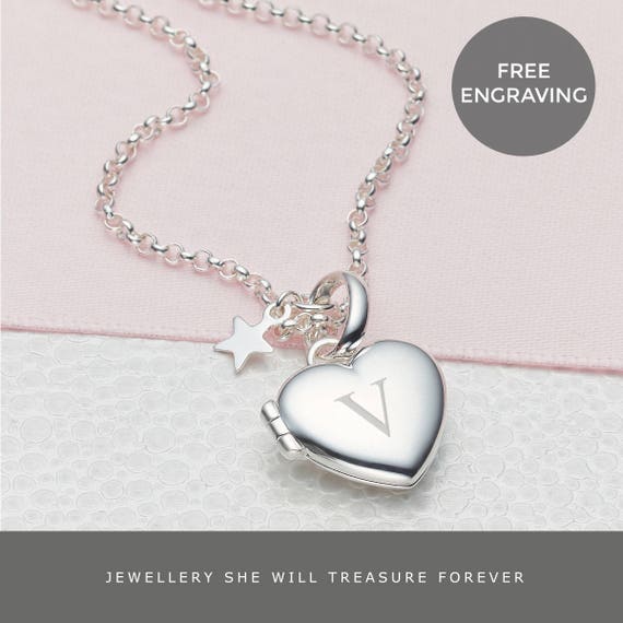 Women Girls Heart Shaped Friend Photo Picture Frame Locket Pendant Necklace  | Wish