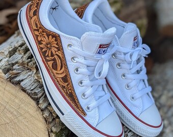 hand tooled leather converse