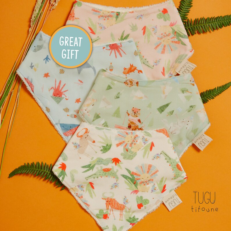 Sophie/'s Safari Cream Baby Bandana Bib