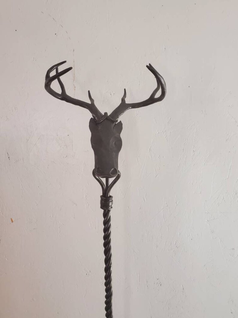 Blacksmith Steel Rack Deer Head Design Clothes Tree Etsy
