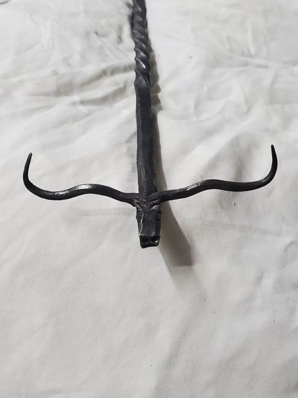 Steer's head meat hook pigtail longhorn steak turner. Etsy