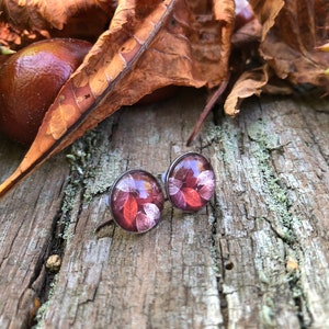 Stainless steel earrings autumn dance, autumn earrings, hypoallergenic, surgical steel earrings, leaf clover, autumn leaves, stainless steel earrings image 6