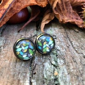 Pendientes otoño, pendientes vintage, trébol de hojas imagen 4