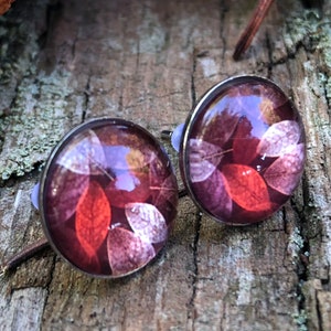 Stainless steel earrings autumn dance, autumn earrings, hypoallergenic, surgical steel earrings, leaf clover, autumn leaves, stainless steel earrings