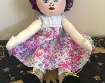 HANDMADE RAG DOLL.