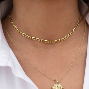 Figaro-Kettenhalsband, Figaro-Halsband, Figaro-Kettenhalsband, Kurze Halsketten, Kettenhalsband, Moderne Halsketten, Silberhalsketten