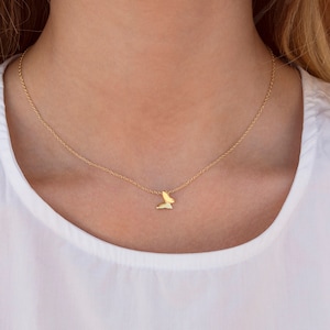Minimalist & Dainty Butterfly-shaped Silver Pendant Necklace
