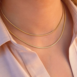 Minimalist Snake Chain Choker Necklace
