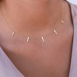 Bar necklace, Bar necklace, Stick necklace, Bar choker, Stick choker, Silver necklaces, Modern necklaces, Boho jewelry