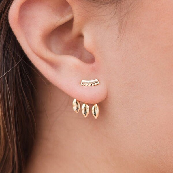 Pendientes ear jacket bohemios con charms