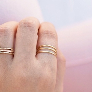 Minimalist & Dainty Triple Band Ring image 5