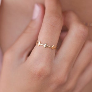 Rhombus ring, Diamond shape ring, Geometric ring, Minimalist ring, Ring with rhombus, Modern rings, Dainty rings, Tiny rings, Trendy rings
