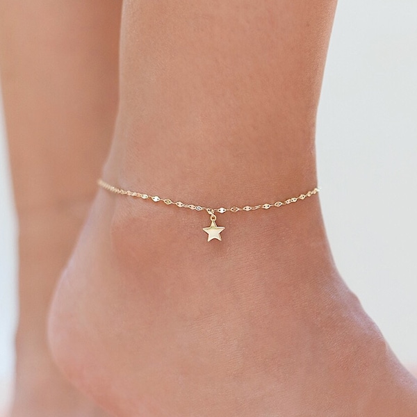 Bracelet de cheville avec pendentif en forme d'étoile