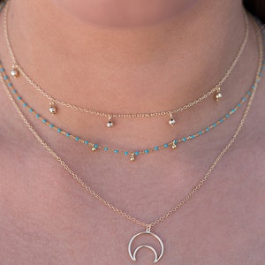 Ceramic chain necklace, Ceramic beaded necklace, Chain necklaces, Minimalist necklaces, Modern Necklaces, Dainty necklaces, Silver necklaces