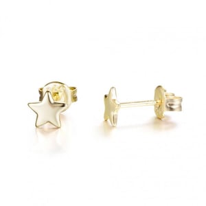 Minimalist Star Shaped Stud Earrings Large size Gold