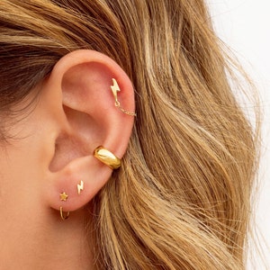 Dainty & Tiny Lightning Bolt Shaped Stud Earrings image 7