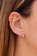 Dainty & Minimalist Star CZ Ear Jacket Earrings
