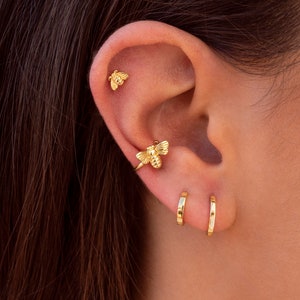 Dainty & Tiny Bee Shaped Ear Cuff Earrings image 5