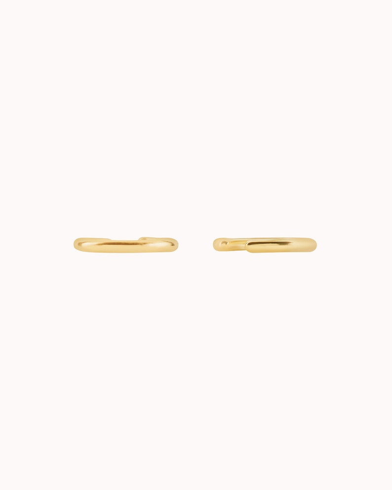 Dainty Single Band Smooth Silver Conch Ear Cuff Earrings Gold