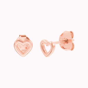 Pendientes stud mini en forma de corazón zdjęcie 6