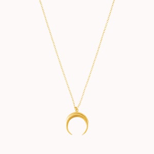 Moon Necklace, Minimalist Necklace, Fashion Jewelry, Gold Moon Necklace, Silver Moon Necklace, Silver Pendant, Silver Choker, Casual Jewelry Złoto