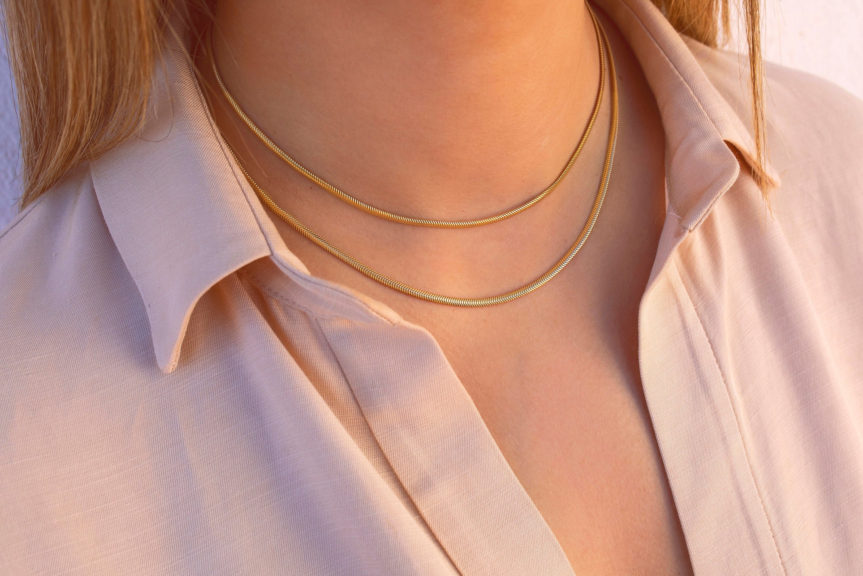 Collar piel de serpiente - Etsy España