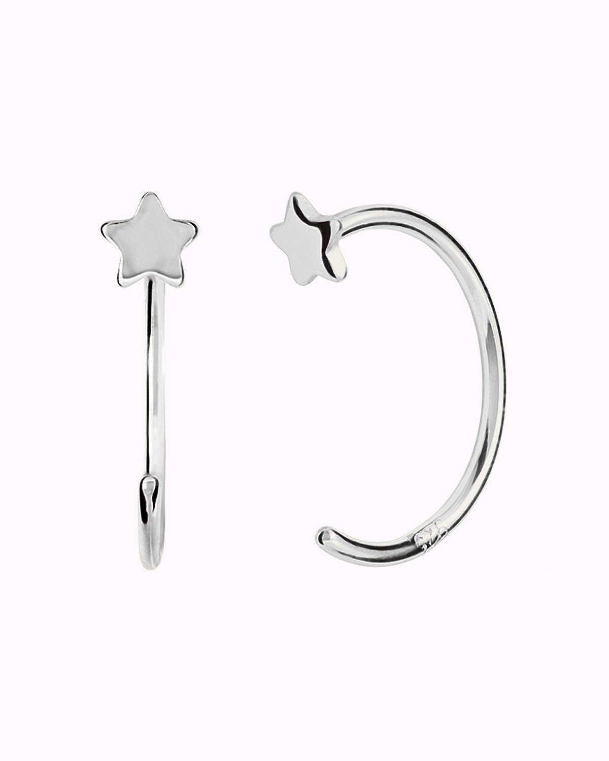 Small Swing Latch Titanium Hoop Earrings by Landauer