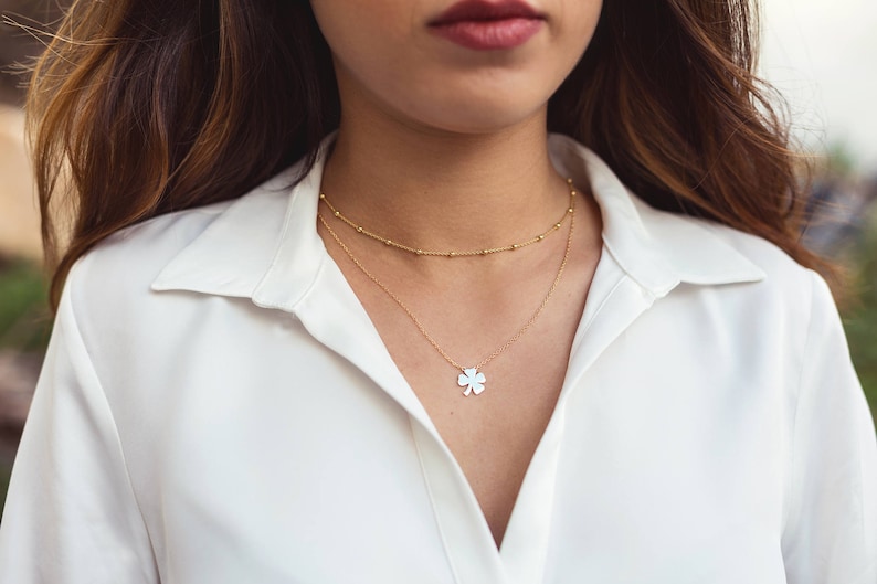 Tour de cou à chaîne à boules, Tour de cou en argent avec boules, Collier à boules, Collier à boules, Colliers en argent, Ras de cou en argent, Colliers pour femmes image 3