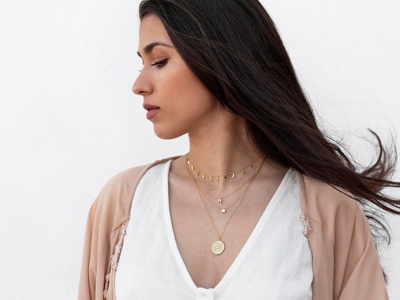 Collana Choker Fulmine Oro - Gioiello Minimalista Donna E Ragazza - 3