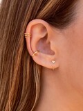 Tiny Heart Open Huggie Hoop Earrings - Ear hugger product logo