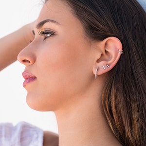 Minimalist Triple Band Ear Cuff Earrings image 8