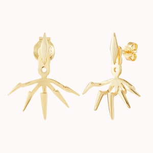 Pointes de veste doreille, boucles doreilles Spike, boucles doreilles de veste doreille, veste doreille minimaliste, veste Silver Ear, boucles doreilles modernes Or